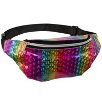 Hip heuptasje/fanny pack/buideltasje - regenboog print - Jaren 80 verkleed accessoire