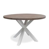 Ronde Eettafel Surrey (120cm)  | Hout  | Acaciahout | Wit Lichtbruin