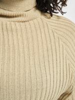 Missguided / trui Roll Neck Batwing Crop Co Ord in beige