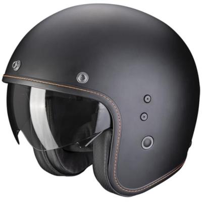 SCORPION Belfast Evo Mat, Jethelm of scooter helm, Zwart