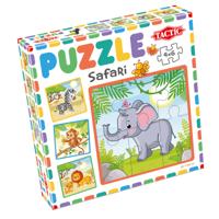 Tactic puzzel Safari junior 20 x 20 cm karton 4-delig