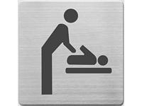 Alco AL-450-7 Pictogram RVS 90 x 90 x 1 mm - WC babyruimte -