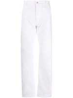 Alexander McQueen logo-embroidered slim-fit jeans - Blanc