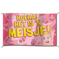 Vlag Hoera een meisje groot