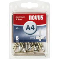 Novus 105082306 Blindklinknagel (Ø x l) 4 mm x 8 mm Aluminium Aluminium 30 stuk(s) - thumbnail