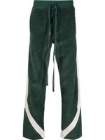 RHUDE pantalon de jogging en velours côtelé à rayures - Vert - thumbnail