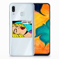 Samsung Galaxy A30 Silicone Back Cover Popart Oh Yes