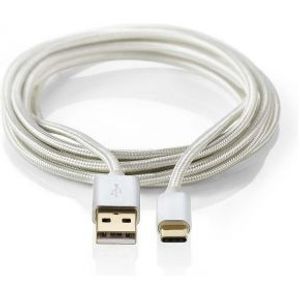 Kabel USB 2.0 | Type-C male - A male | 2,0 m | Aluminium