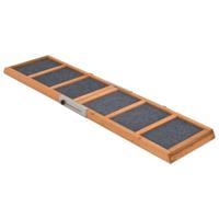vidaXL Hondenloopplank 120x30 cm massief vurenhout grijs, honden loopplank, loopplank voor honden, honden loop plank, loopplank hond, oploopplank hond