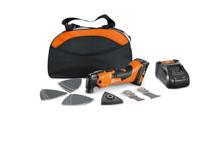 FEIN Multimaster AMM 500 Plus 2.0 Ah NYLON BAG EDITION, multitool met 18 accessoires. Compatibel met AMPShare/Bosch Professional 18V-accu's, inclusief een 18 V 2 Ah accu en oplader. In FEIN nylon tas