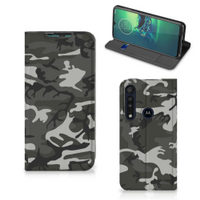 Motorola G8 Plus Hoesje met Magneet Army Light - thumbnail