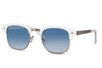 CWI zonnebril panto semi randloos cat.3 wit/blauw