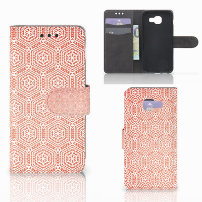 Samsung Galaxy A3 2016 Telefoon Hoesje Pattern Orange Samsung Galaxy A3 2016 Telefoon Hoesje Pattern Orange