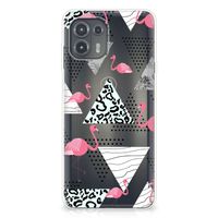 Motorola Edge 20 Lite TPU Hoesje Flamingo Triangle - thumbnail