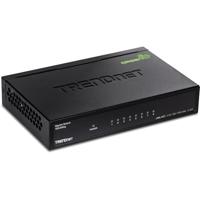 TRENDnet TEG-S82G 8-Port Gigabit GREENnet Switch, Ethernet Splitter, 10/100/1000 Mbps, ventilatorloos, 16 Gbps schakelcapaciteit, metalen behuizing, plug & play,zwart