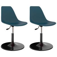 Vidaxl Eetkamerstoelen Draaibaar 2 St Pp Turquoise