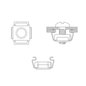 LogiLink AC0111 montagekit Zwart, Zilver Kunststof, Zink staal