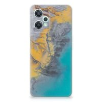 OnePlus Nord CE 2 Lite TPU Siliconen Hoesje Marble Blue Gold - thumbnail