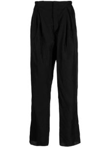 SAPIO pantalon droit à plis - Noir