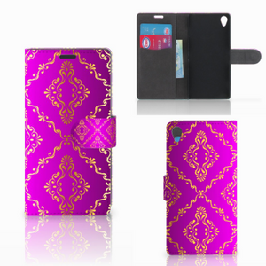 Wallet Case Sony Xperia Z3 Barok Roze