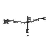 TooQ DB1327TN-B tafelhouder voor 3 LED/LCD-/televisie, zwenkbaar, kantelbaar, voor 13-27 inch (33-68 cm), zwart