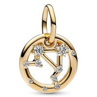 Pandora 762712C01 Hangbedel Weegschaal Zodiac zilver-zirconia goudkleurig-wit