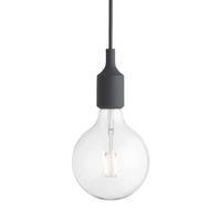 Muuto E27 Socket Hanglamp LED Donkergrijs