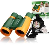 Freek Vonk x Bresser 3x30 kinderverrekijker - licht, compact ontwerp, 3x vergroting, 30mm lens, inklapbare oogschelpen, instelbare oogafstand, incl. polsband en tas