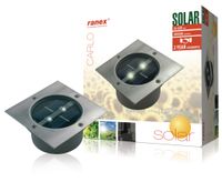 Ranex Ra-5000198 Vierkante Led Solar Grondspot Geborsteld Rvs Glas (5000.198) - thumbnail