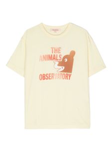 The Animals Observatory t-shirt en coton à logo imprimé - Jaune