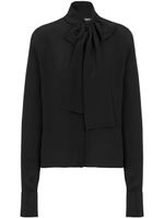 Balmain bow-detail buttoned blouse - Noir