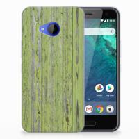 HTC U11 Life Bumper Hoesje Green Wood