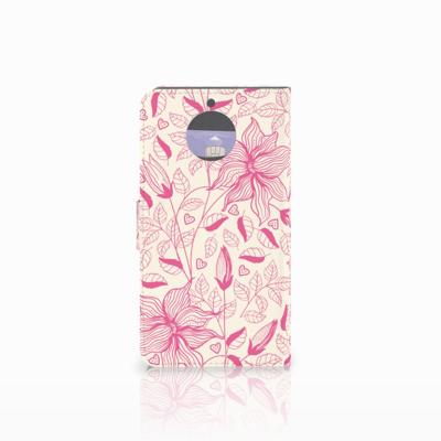 Motorola Moto G5S Plus Hoesje Pink Flowers Motorola Moto G5S Plus Hoesje Pink Flowers