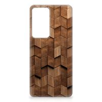 Bumper Hoesje voor Xiaomi Poco F4 Wooden Cubes - thumbnail