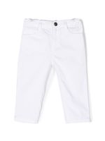 Emporio Armani Kids pantalon en coton à coupe droite - Blanc - thumbnail