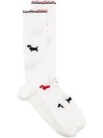 Thom Browne chaussettes à motif Hector - Blanc