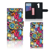 Xiaomi Note 8 Pro Wallet Case met Pasjes Punk Rock