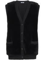 Prada Kasjmier gilet - Zwart