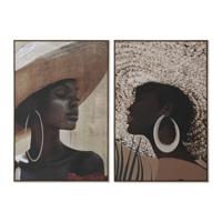 Home ESPRIT Afbeelding bruin beige koloniale hoed 80 x 4,5 x 120 cm (2 stuks)