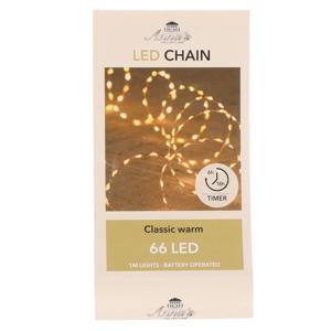 Draadverlichting - koper - 66 led lampjes - klassiek warm wit - 1 m - lichtsnoer