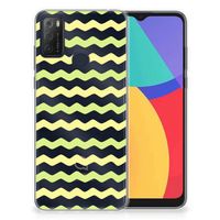 Alcatel 1S (2021) TPU bumper Waves Yellow