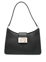 Furla sac porté épaule en cuir à plaque logo - Noir