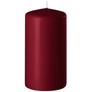 1x Kaarsen bordeauxrood 6 x 12 cm 45 branduren sfeerkaarsen   -