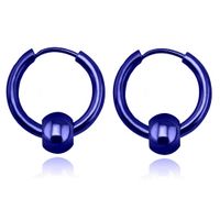 Stalen creolen Flexible Bead Blue-16mm