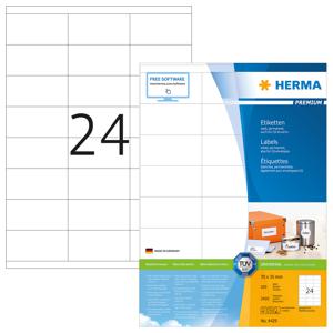 HERMA 4429 printeretiket Wit Zelfklevend printerlabel