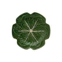 Bordallo Pinheiro Natural Couve Dinerbord - Koolblad - Groen - Set Van 2 - Aardewerk - Ø 26,5 Cm
