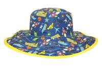 Banz kinder zonnehoedje omkeerbaar voertuigen donkerblauw 56 cm