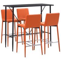 vidaXL 5-delige Barset kunstleer oranje