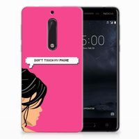 Nokia 5 Silicone-hoesje Woman Don't Touch My Phone - thumbnail