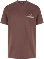 Fred Perry t-shirt en coton à logo brodé - Marron